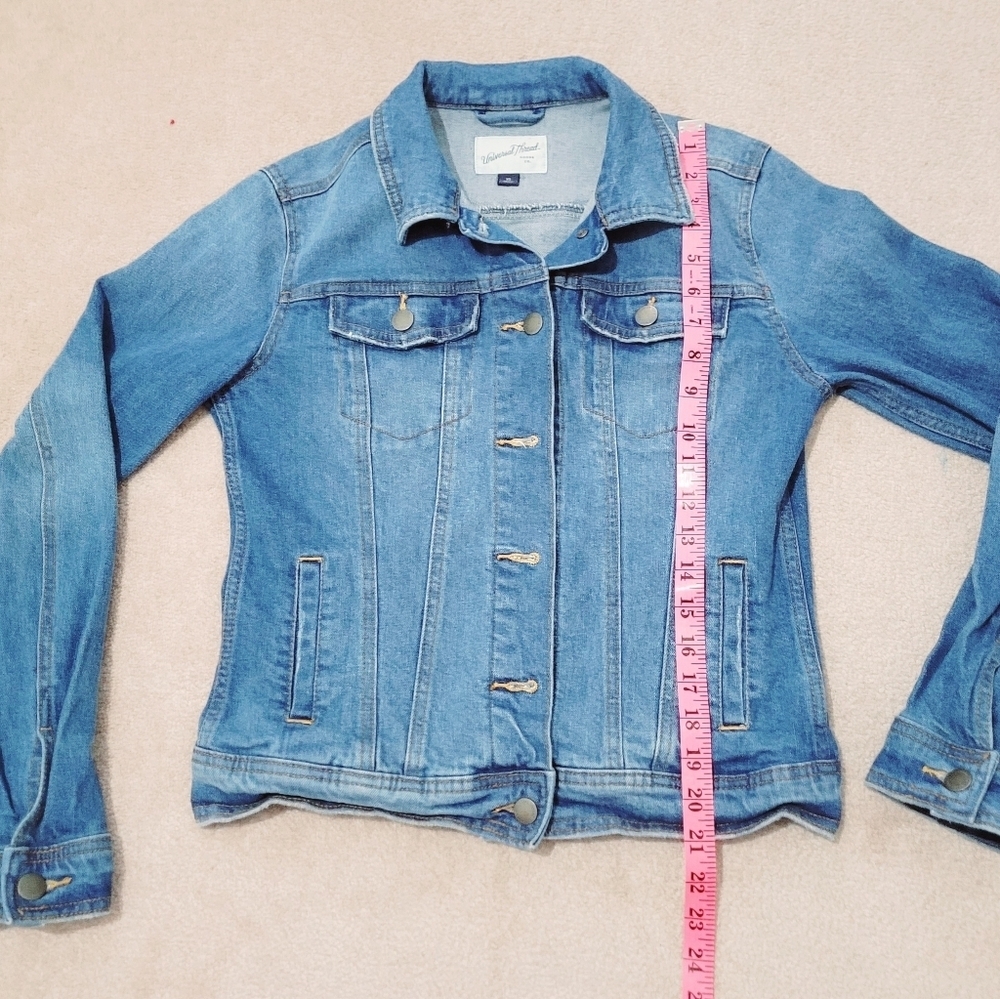 Universal Thread Goods Co Women’s Trucker Jacket Button Front Blue Size XS - Picture 7 of 9